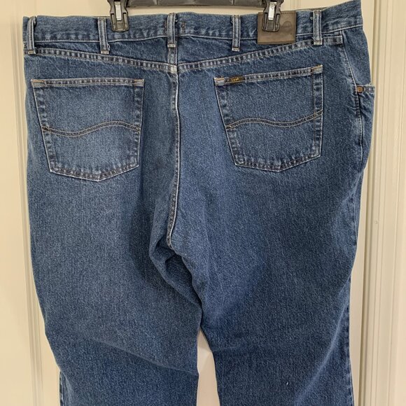 Lee Regular Fit Jeans 100% Cotton Denim Medium Wash Blue Men's Size 46 x 32 - Picture 6 of 8